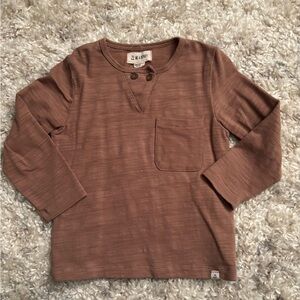 NWOT Me & Henry Cozy Brown Long Sleeve Boys Tee - 2/3 Years